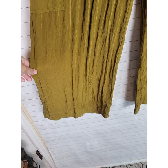 Madewell Drapey Wide Leg Cargo Pants in Spiced Olive, sz 4 - Picture 4 of 16
